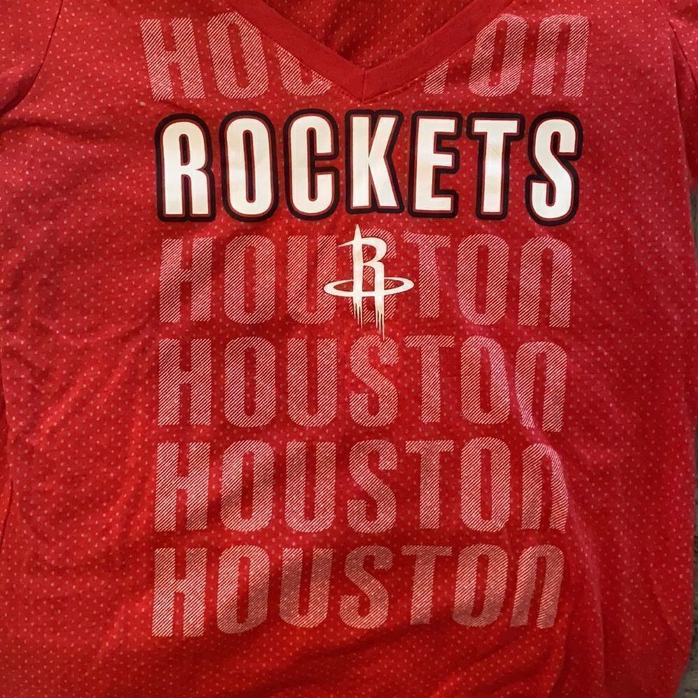 nba rockets women’s vneck tee - Picture 3 of 4